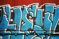 'Azure Pain' Boxcar Graffiti