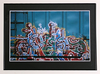 Example of photo matted and framed